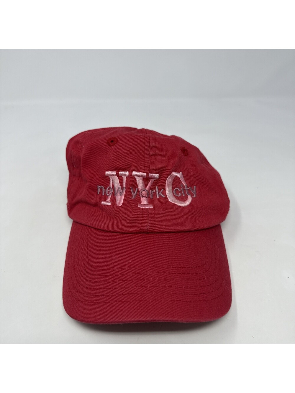 New York City NYC StrapBack Hat Cap Adjustable - SpellOut - Burgundy